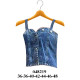 Molde de Crop top mezclilla, delantero con botones | 048219