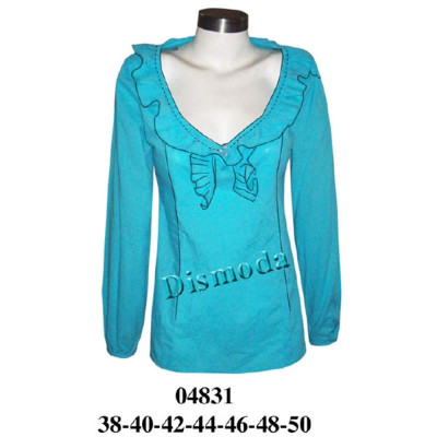 Molde de Blusa corte princesa con fruncidos en escote | 04831 Molde de Blusa corte princesa con fruncidos en escote | 04831