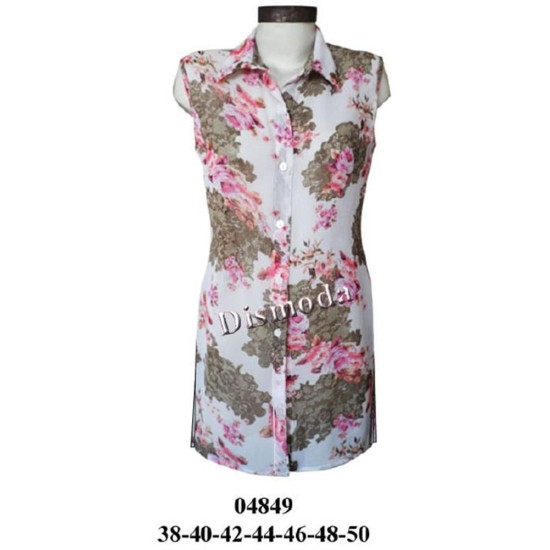 Molde de Blusa larga con aberturas en costado | 04849 Molde de Blusa larga con aberturas en costado | 04849