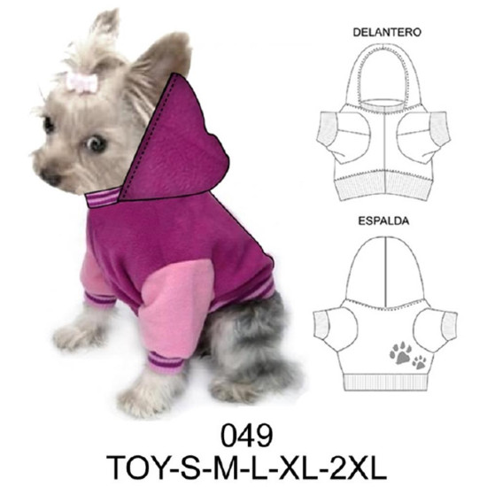Molde de Sudadera perro con gorro poodle toy | CAPA-049