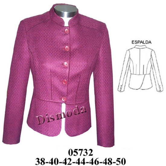 Molde de Blazer cuello mao princesa corte al talle | 05732