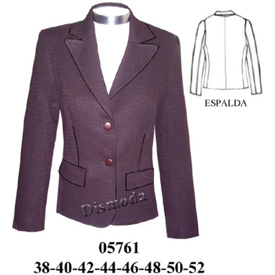 Molde de Blazer 2 botones solapa ejecutiva | 05761 Molde de Blazer 2 botones solapa ejecutiva | 05761