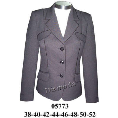 Molde de Blazer 3 botones, con tapas y corte en delantero | 05773