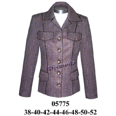 Molde de Blazer 3 botones con corte en delantero y tapas | 05775
