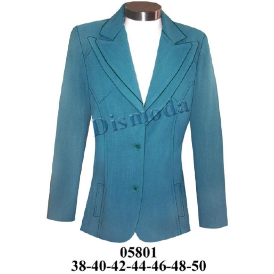 Molde de Blazer corte princesa doble cuello | 05801