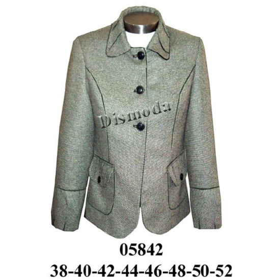 Molde de Blazer corte princesa con cuello y botamangas con pinzas | 05842
