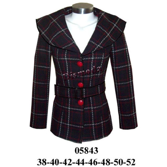 Molde de Blazer cuello ancho redondo | 05843
