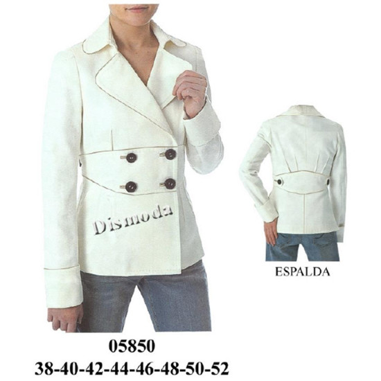 Molde de Blazer cruzado con corte en cintura | 05850