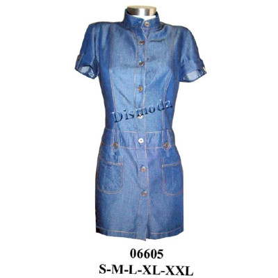 Molde de Vestido cuello mao abotonado en delantero | 06605 Molde de Vestido cuello mao abotonado en delantero | 06605