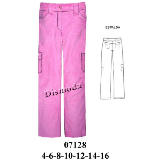 Molde de Jeans niña media cintura | 07128 Molde de Jeans niña media cintura | 07128