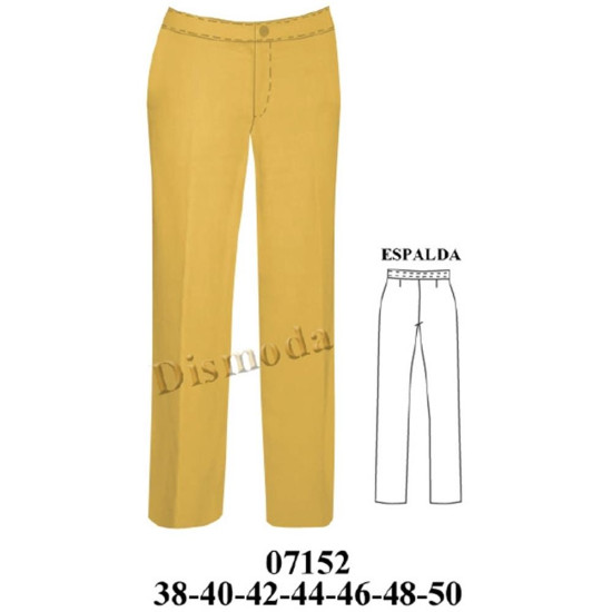 Molde de Pantalón pitillo cintura media | 07152