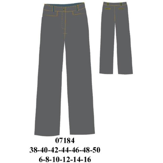 Molde de Pantalón recto de colegio | 07184 Molde de Pantalón recto de colegio | 07184