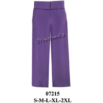 Molde de Pantalón ancho de lycra con pretina y sin costura en costado | 07215