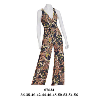 Molde de Jumpsuit cruzado con cortes en cintura y pantalón ancho | 07634 Molde de Jumpsuit cruzado con cortes en cintura y pantalón ancho | 07634