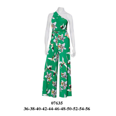 Molde de Jumpsuit asimétrico con un hombro corte en cintura y pantalón ancho | 07635 Molde de Jumpsuit asimétrico con un hombro corte en cintura y pantalón ancho | 07635