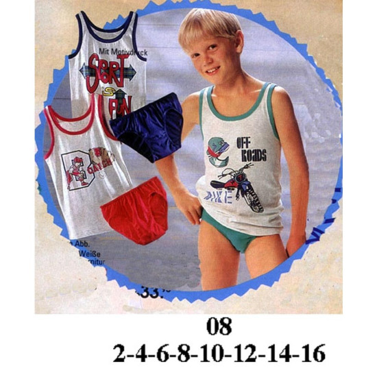 Molde de Conjunto de niño camiseta y calzoncillo corto | 08