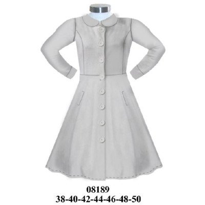Molde de Vestido camisero con cuello, cierre de botones delantero y bolsillos de vivo | 08189