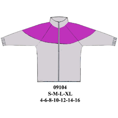 Molde de Conjunto deportivo manga raglan, con cortes en delantero, espalda y mangas | 09104 Molde de Conjunto deportivo manga raglan, con cortes en delantero, espalda y mangas | 09104