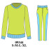 Molde de Conjunto deportivo con sudadera de cuello redondo, mangas largas con puños y pretina en rib, y pantalón con pretina elasticada, bolsillos delanteros y recortes laterales | 09344