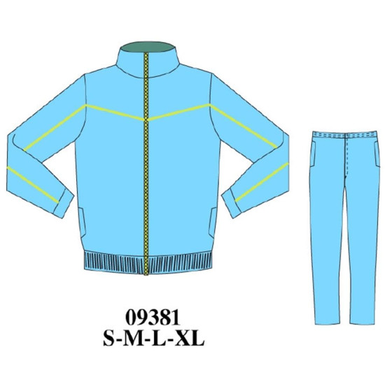 Molde de Conjunto deportivo de hombre ajustado, con cortes, pantalón pitillo | 09381 Molde de Conjunto deportivo de hombre ajustado, con cortes, pantalón pitillo | 09381
