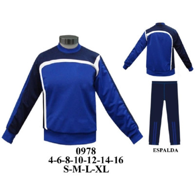 Molde de Conjunto deportivo con cortes, pretina y puño de rib | 0978