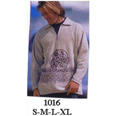 Molde de Sudadera con cuello y cierre | 1016
