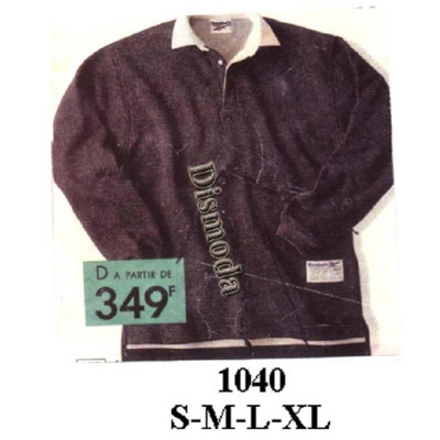 Molde de Sudadera cuello camisero manga larga | 1040