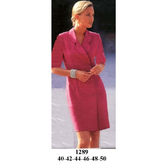 Molde de Vestido cruzado con solapa redonda | 1289 Molde de Vestido cruzado con solapa redonda | 1289