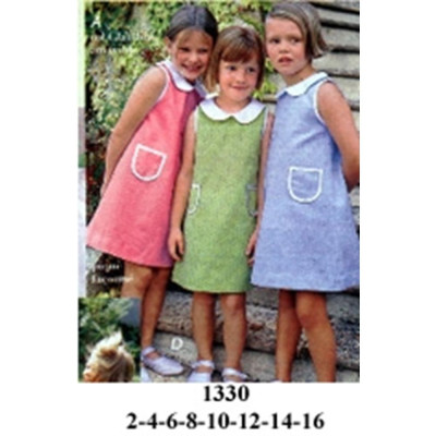 Molde de Vestido tipo jumper con cuello | 1330