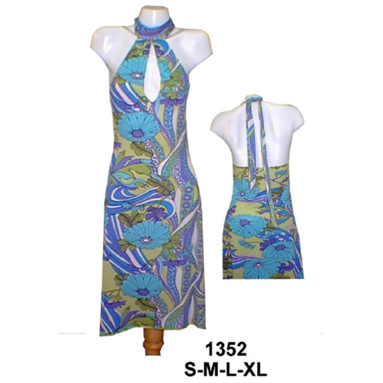 Molde de Vestido sin espalda con amarra en escote | 1352 Molde de Vestido sin espalda con amarra en escote | 1352