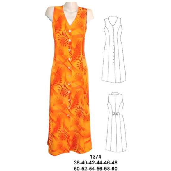 Molde de Vestido corte princesa | 1374