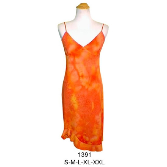 Molde de Vestido de tirantes corte bajo busto con fruncido | 1391