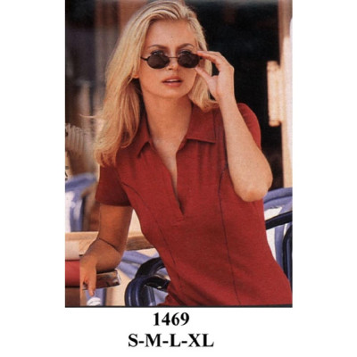 Molde de Camiseta corte princesa camisera cuello 1 bolada | 1469 Molde de Camiseta corte princesa camisera cuello 1 bolada | 1469