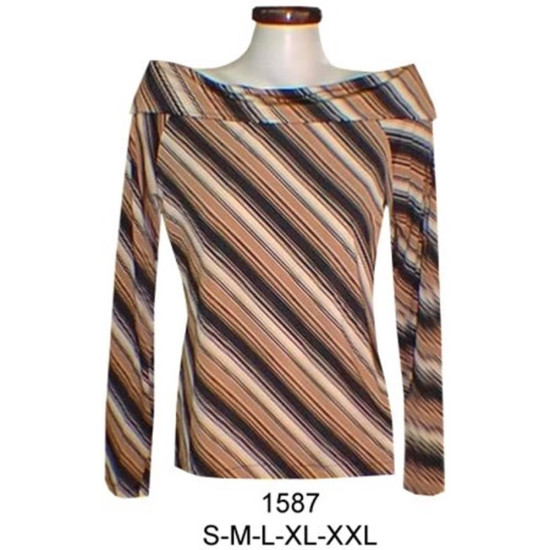 Molde de Camiseta dama con cuello | 1587 Molde de Camiseta dama con cuello | 1587