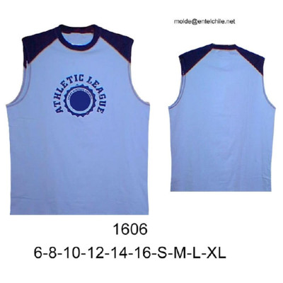 Molde de Camiseta hombre cuello polo sin manga | 1606