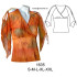 Molde de Camiseta corte bajo busto, mangas con amarras, | 1635