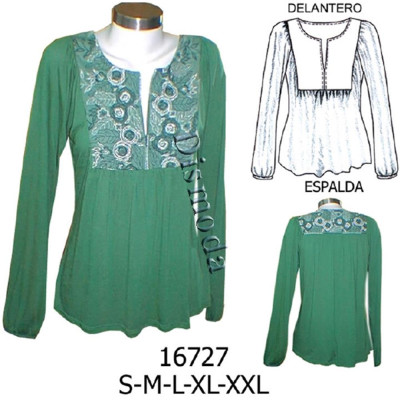 Molde de Camiseta amplia con canesú: | 16727