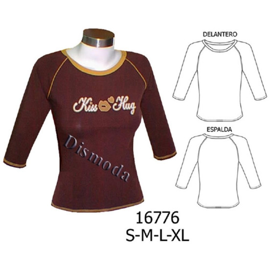 Molde de Camiseta manga raglan | 16776 Molde de Camiseta manga raglan | 16776