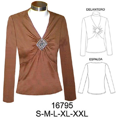 Molde de Top con escote anudado | 16795