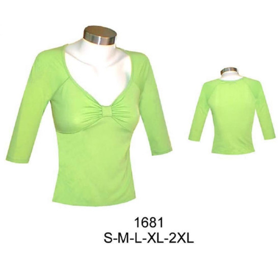 Molde de Camiseta corte bajo busto manga raglan; | 1681