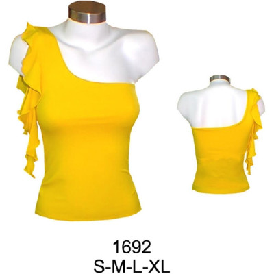 Molde de Camiseta dama asimétrica con fruncido; | 1692