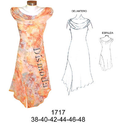Molde de Vestido escote | 1717