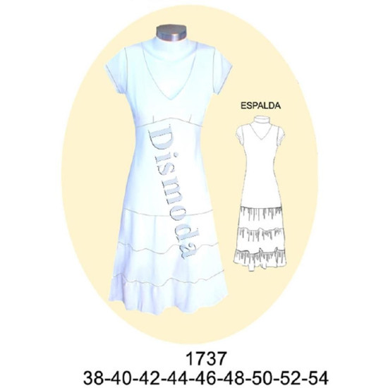 Molde de Vestido con corte | 1737