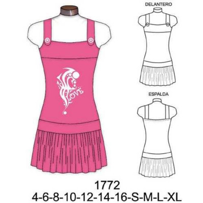 Molde de Vestido con globo con tirantes | 1772