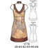 Molde de Vestido con escote sin mangas | 1779