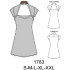 Molde de Vestido con imitación bolero | 1783