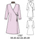 Molde de Vestido cruzado con amarra en costado | 1787 Molde de Vestido cruzado con amarra en costado | 1787