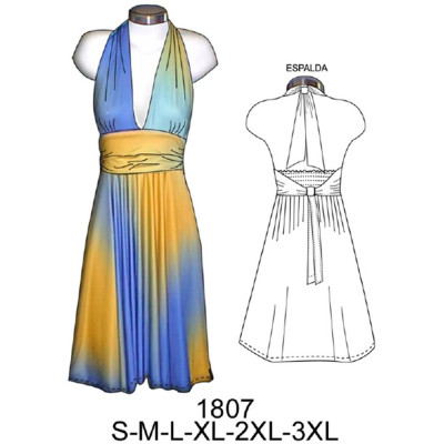 Molde de Vestido escotado | 1807 Molde de Vestido escotado | 1807