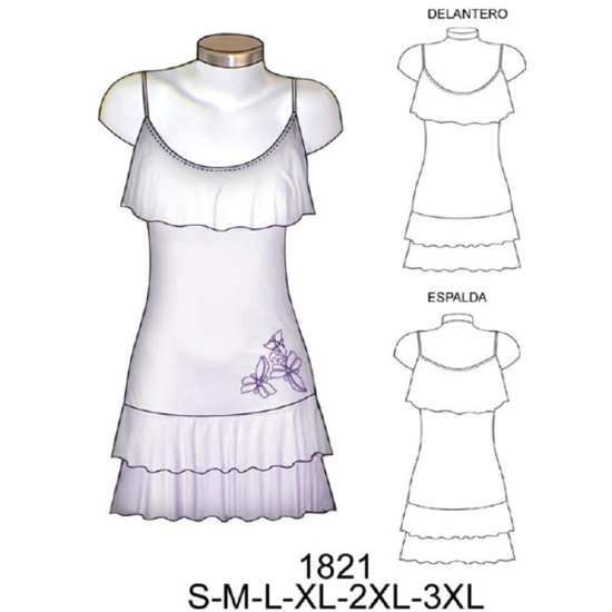Molde de Vestidos con tirantes | 1821 Molde de Vestidos con tirantes | 1821