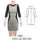 Molde de Vestido con cortes laterales aplicación en sisa y escote | 1880